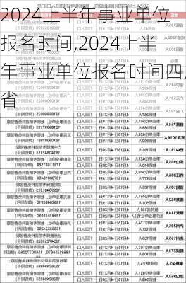 2024上半年事业单位报名时间,2024上半年事业单位报名时间四川省